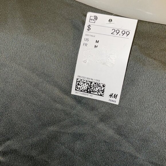 H&M Long Sleeve Green Dress Size M - Picture 9 of 9